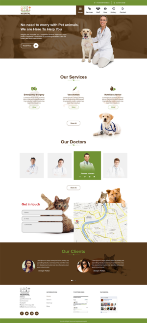 Web Design par Abdul Haseeb pour Heights Pet Hospital | Design : #13272539