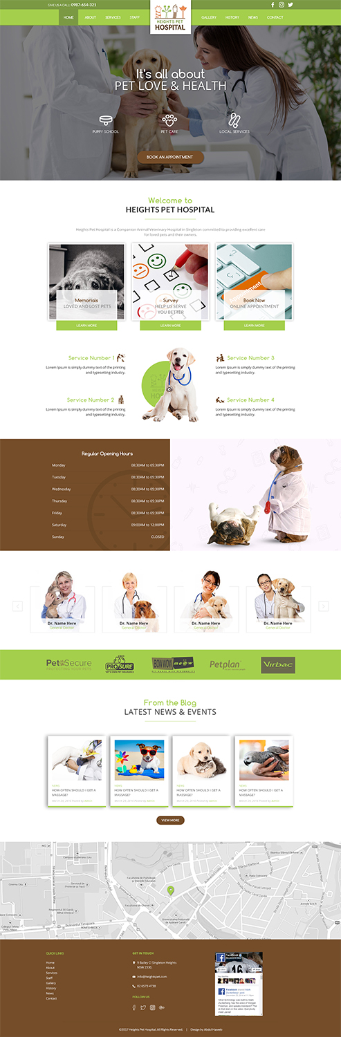 Web Design par Abdul Haseeb pour Heights Pet Hospital | Design #13330624