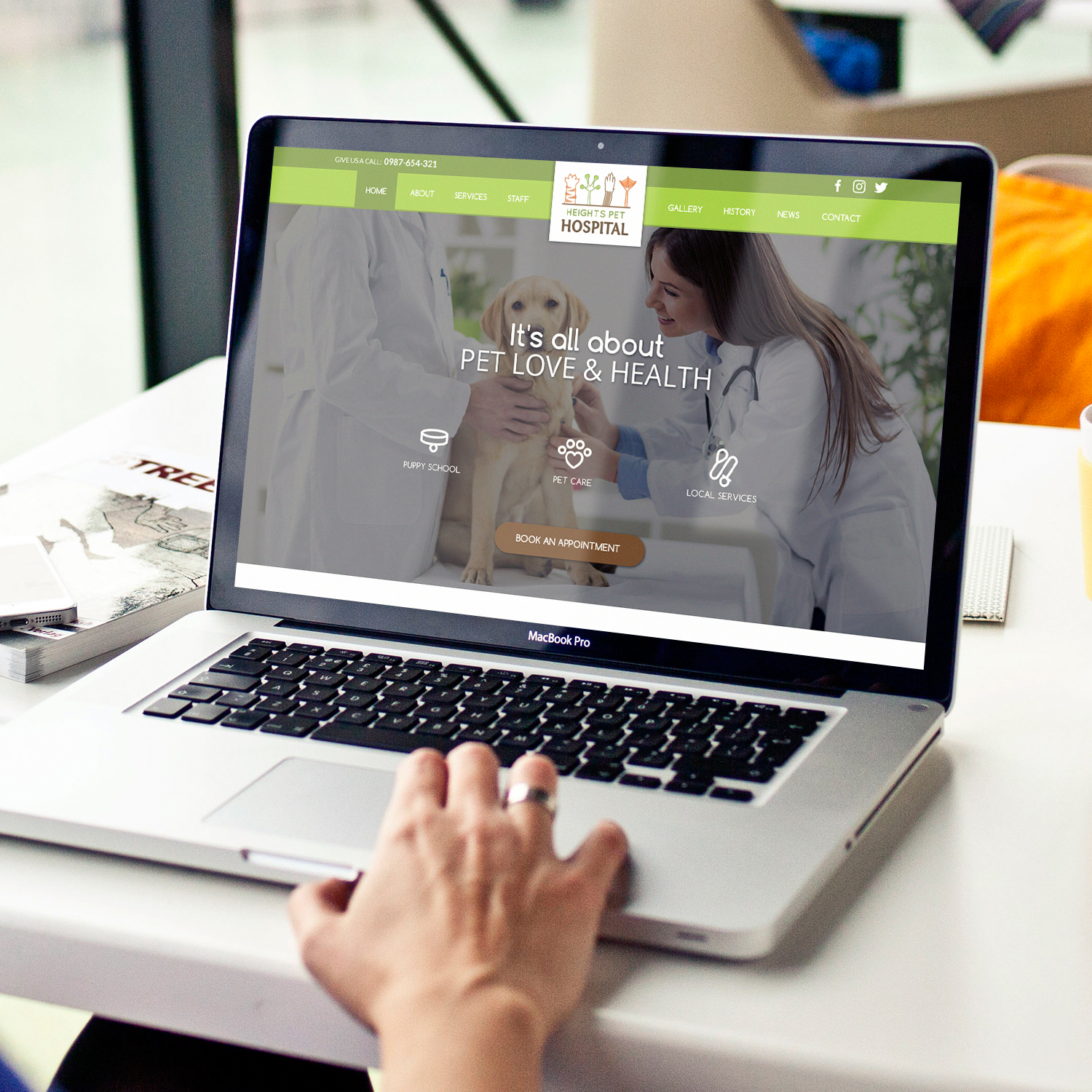 Web Design par Abdul Haseeb pour Heights Pet Hospital | Design #13330625