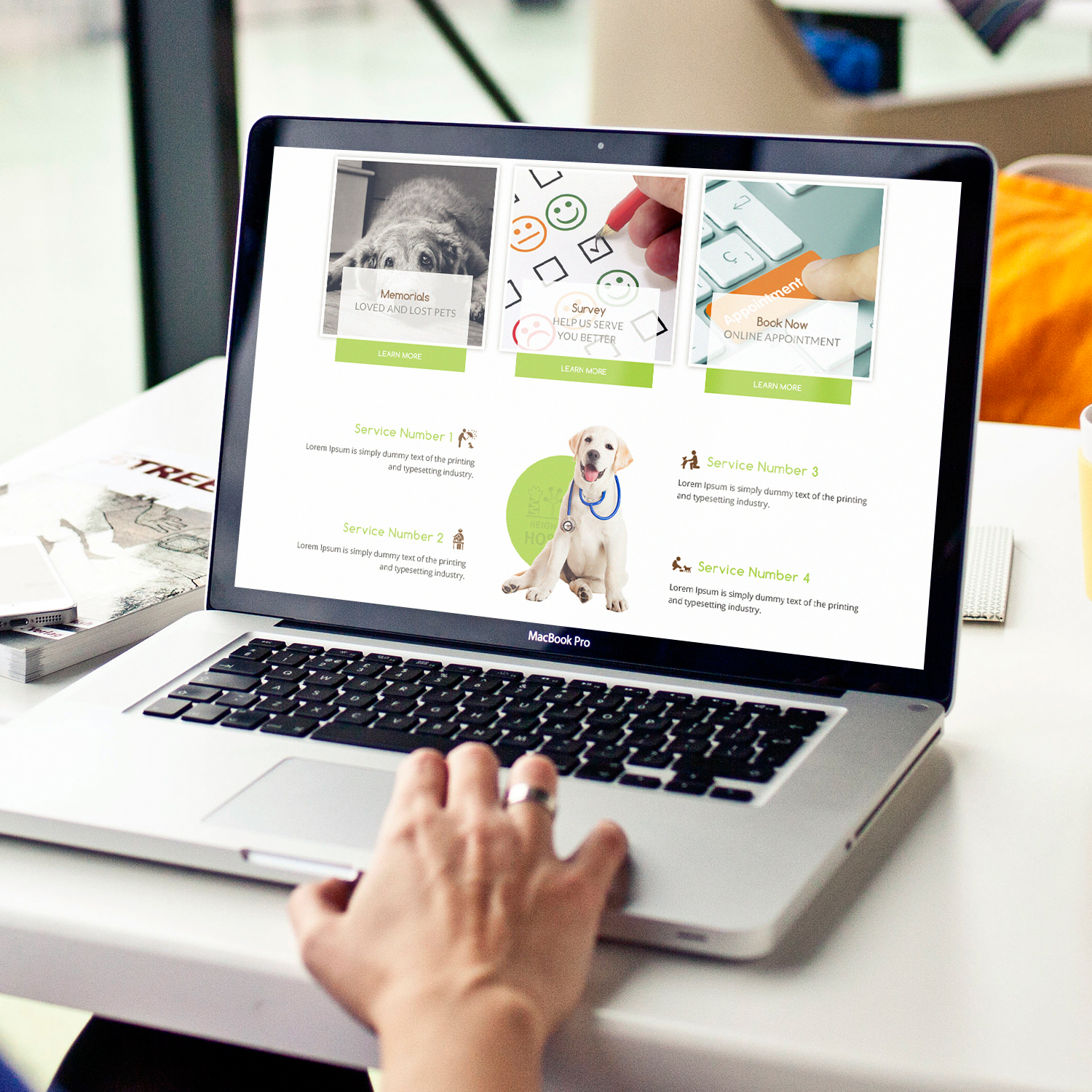 Web Design par Abdul Haseeb pour Heights Pet Hospital | Design #13330626