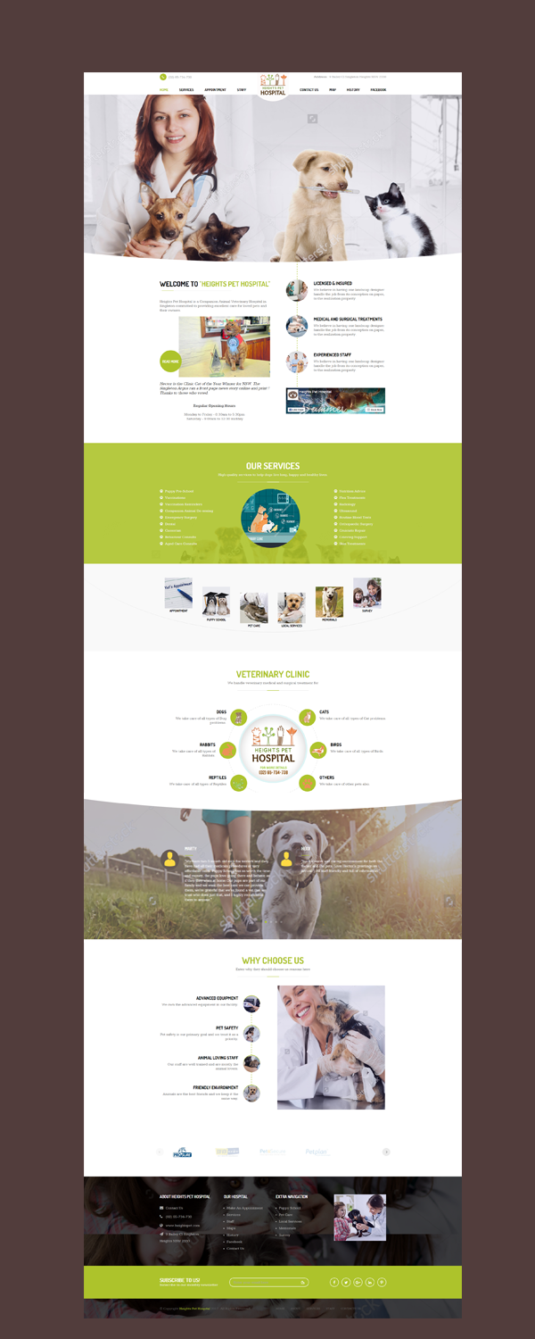 Web Design par Venkat pour Heights Pet Hospital | Design #13337082