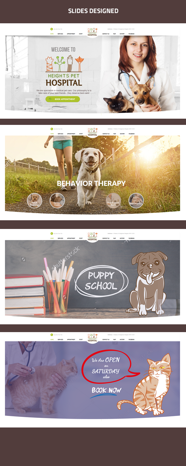 Web Design par Venkat pour Heights Pet Hospital | Design #13337084