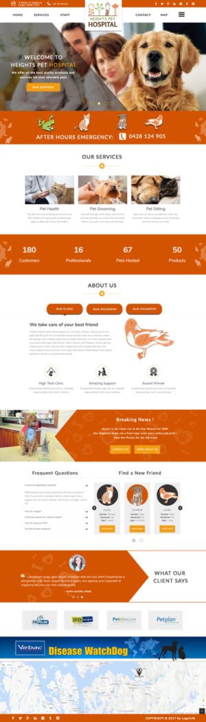 Web Design par bdesigner9 pour Heights Pet Hospital | Design : #13237329