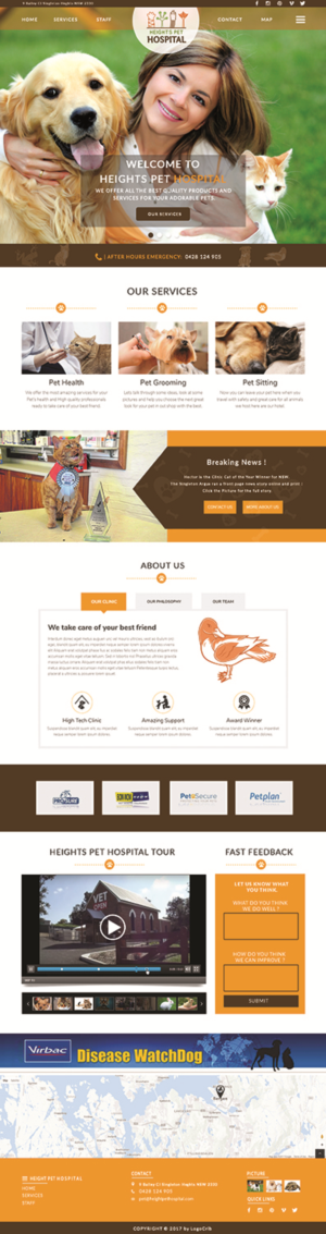 Web Design par bdesigner9 pour Heights Pet Hospital | Design : #13246446