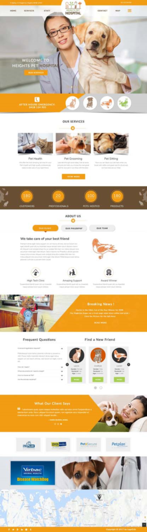 Web Design par bdesigner9 pour Heights Pet Hospital | Design : #13325743