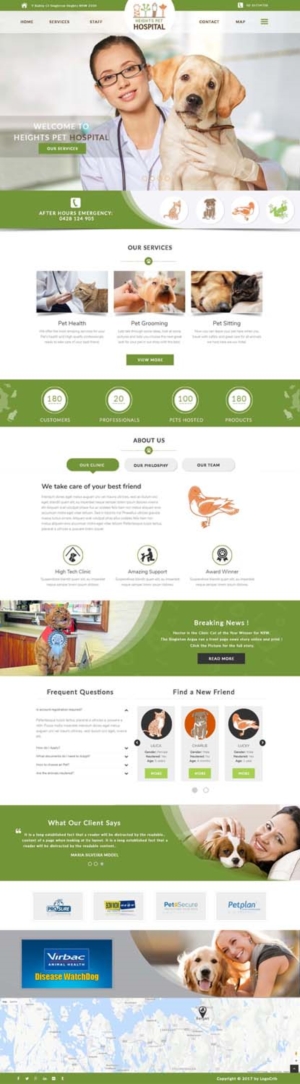 Homepage design competition to choose a designer for $1500 full website for a Small Animal Veterinar | Web Design by bdesigner9