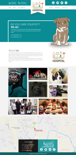 Web Design by TechWise for Heights Pet Hospital | Design: #13388377