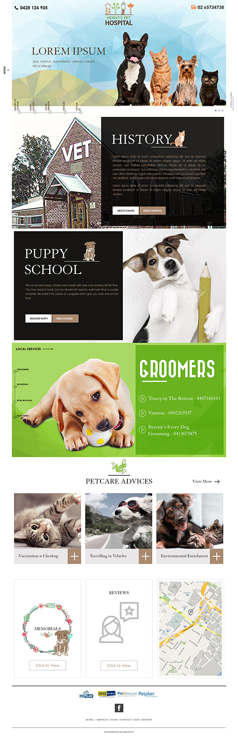 Web Design by tycheweb for Heights Pet Hospital | Design #13417512