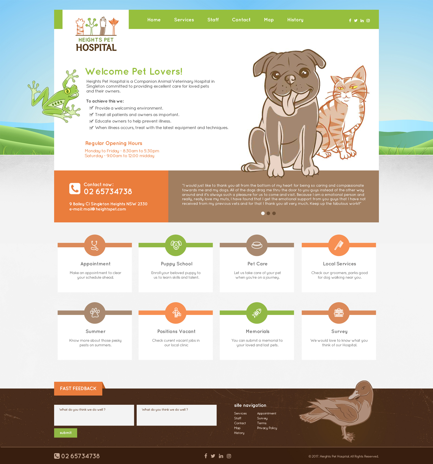 Web Design par jeckx2 pour Heights Pet Hospital | Design #13374833