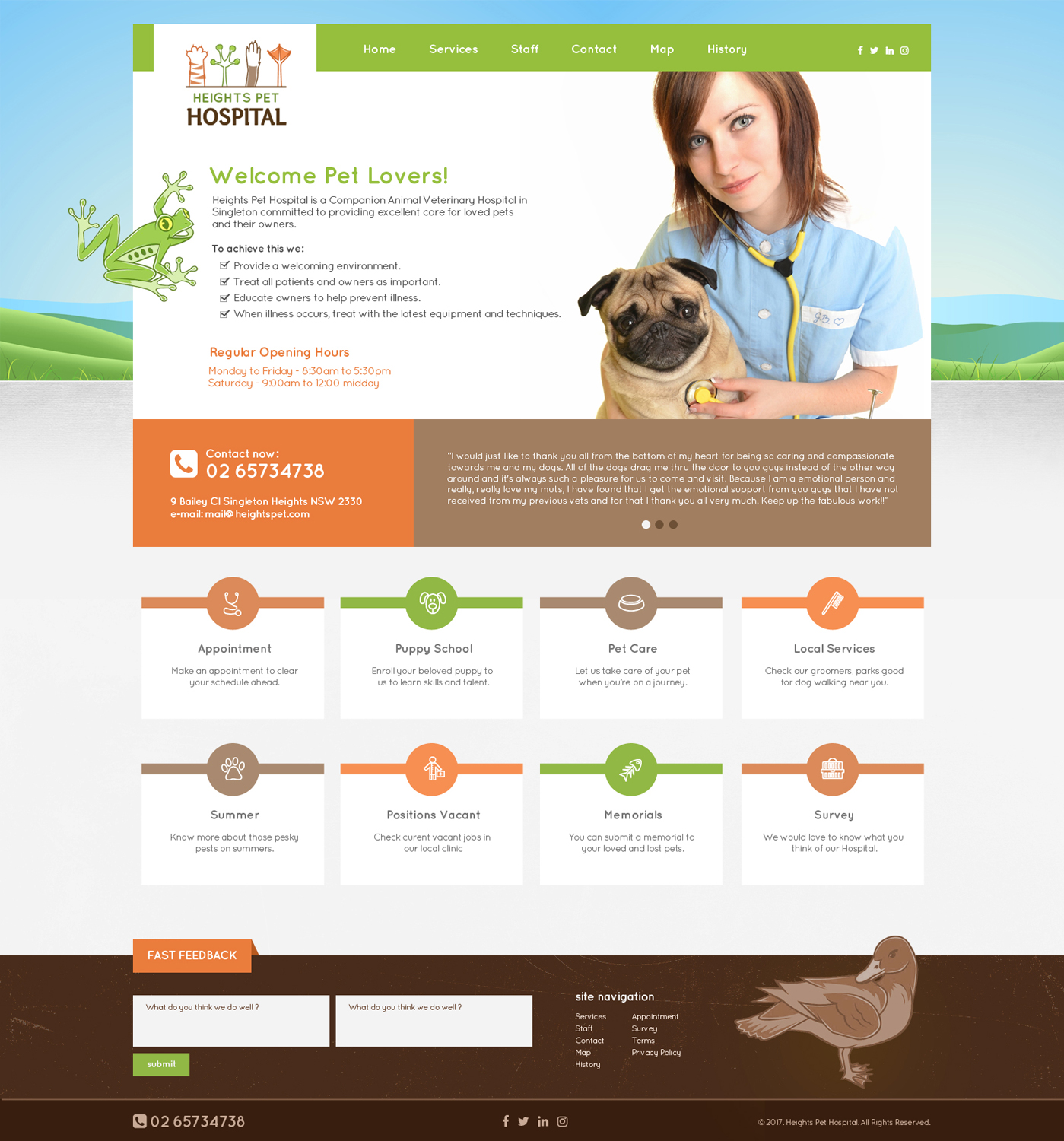 Web Design par jeckx2 pour Heights Pet Hospital | Design #13374834