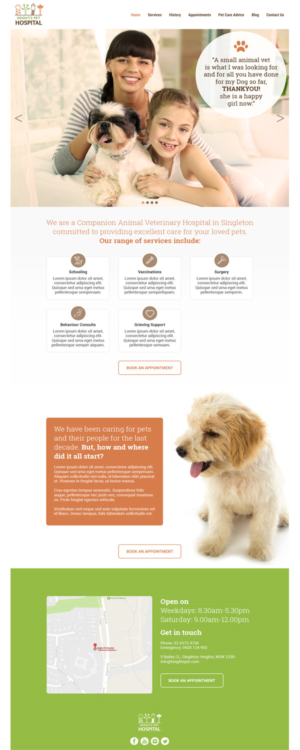 Web Design by TBC_Creative for Heights Pet Hospital | Design: #13409795
