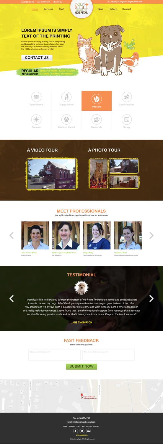 Web Design par Samir Mirza pour Heights Pet Hospital | Design #13236283