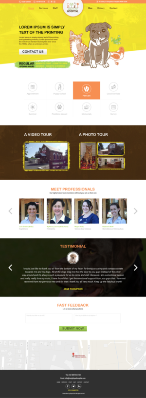 Web Design par Samir Mirza pour Heights Pet Hospital | Design : #13236283