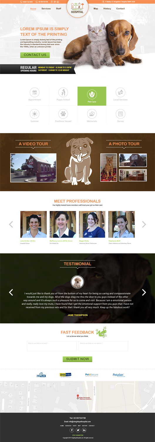 Web Design par Samir Mirza pour Heights Pet Hospital | Design #13300171