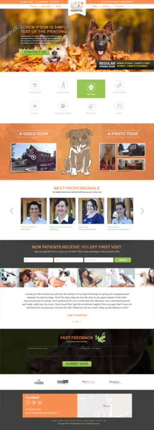 Web Design par Samir Mirza pour Heights Pet Hospital | Design : #13323313