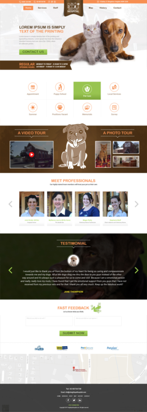 Web Design by Samir Mirza for Heights Pet Hospital | Design #13386374