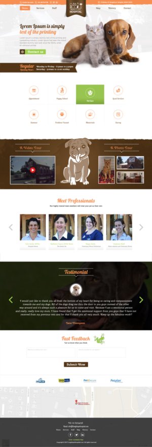 Web Design par Samir Mirza pour Heights Pet Hospital | Design : #13395832