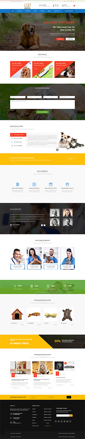 Web Design par bazickoff pour Heights Pet Hospital | Design : #13350931