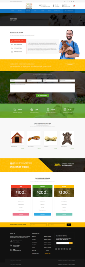Web Design par bazickoff pour Heights Pet Hospital | Design : #13350932