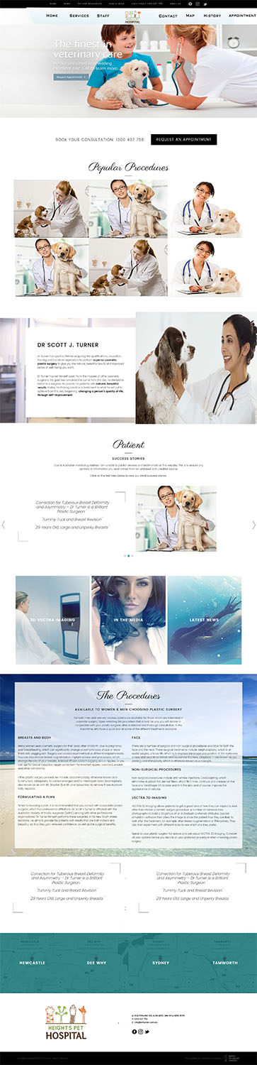 Web Design par bazickoff pour Heights Pet Hospital | Design #13351258