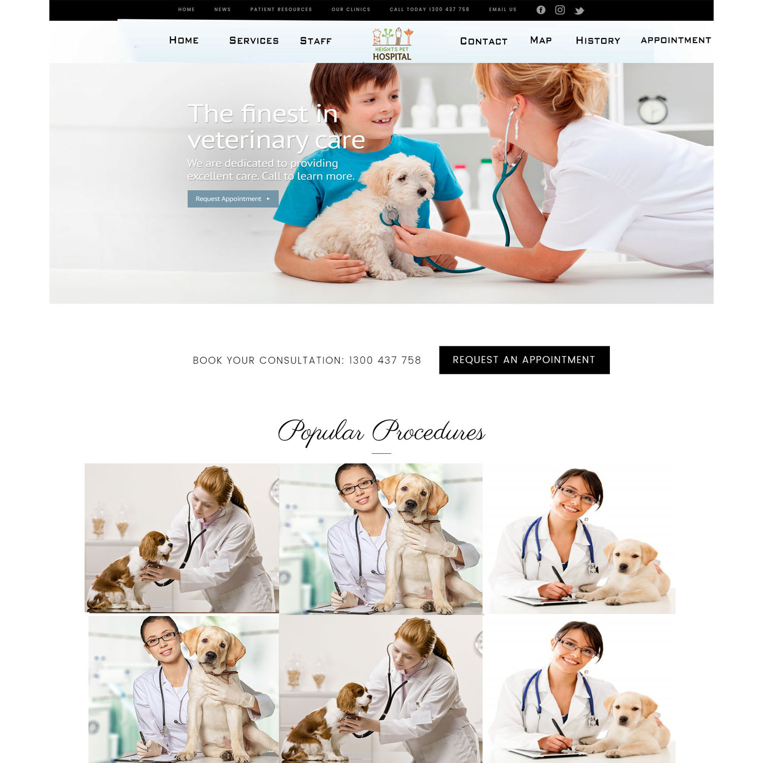 Diseño Web por bazickoff para Heights Pet Hospital | Diseño #13351274