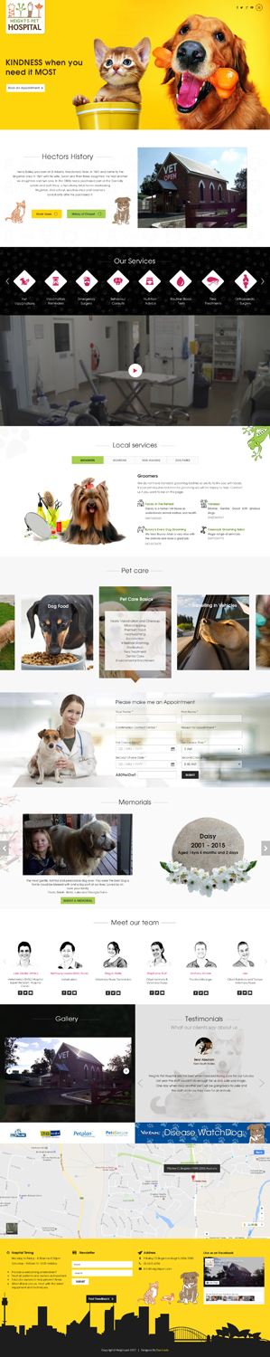 Web Design by Da Miracle for Heights Pet Hospital | Design: #13333935