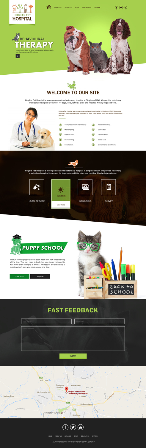 Web Design par Da Miracle pour Heights Pet Hospital | Design #13338940