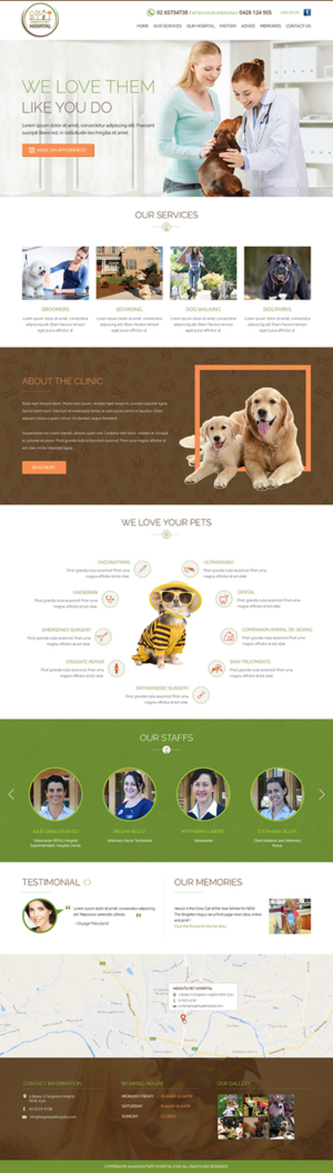 Web Design par Tpith pour Heights Pet Hospital | Design : #13248142