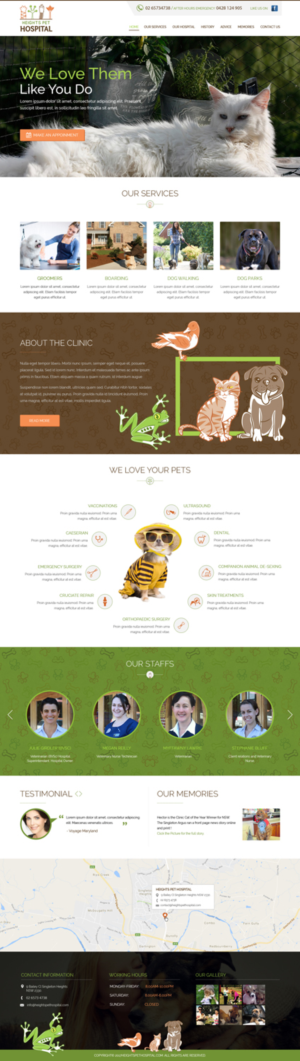 Web Design by Tpith for Heights Pet Hospital | Design: #13260701