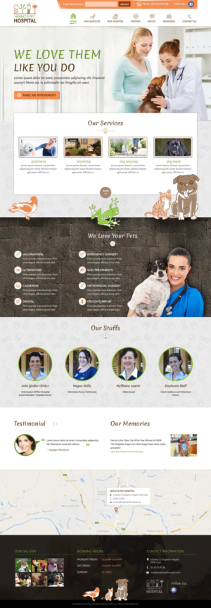 Homepage design competition to choose a designer for $1500 full website for a Small Animal Veterinar | Web Design par Tpith