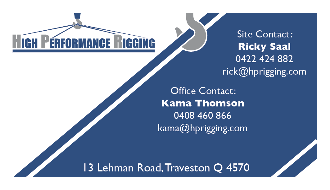 Business Card Design by G. Aubert for High Performance Rigging | Design #2460508
