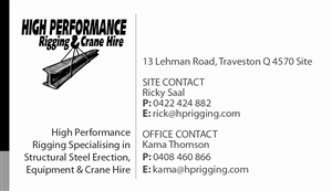 Business Card Design by DDG for High Performance Rigging | Design: #2457684