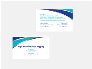 Business Card Design by Preethu for High Performance Rigging | Design: #2487327