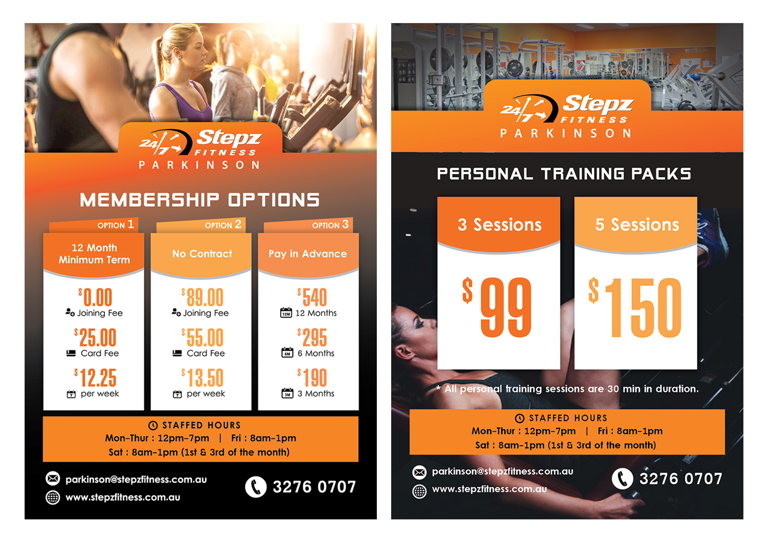 Flyer Design by - SWING - for Stepz Fitness Parkinson | Design #13298895