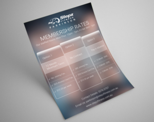 Flyer Design by Samir Mirza for Stepz Fitness Parkinson | Design: #13293021