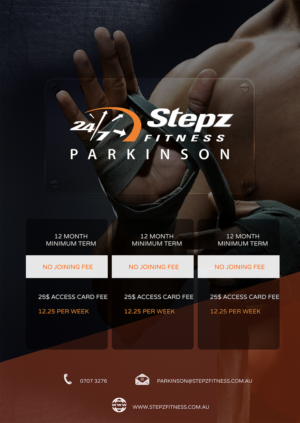 Diseño de Flyer por haythamfarid para Stepz Fitness Parkinson | Diseño #13295218