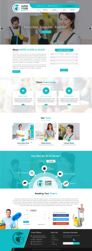 Domestic Cleaning services needs a website