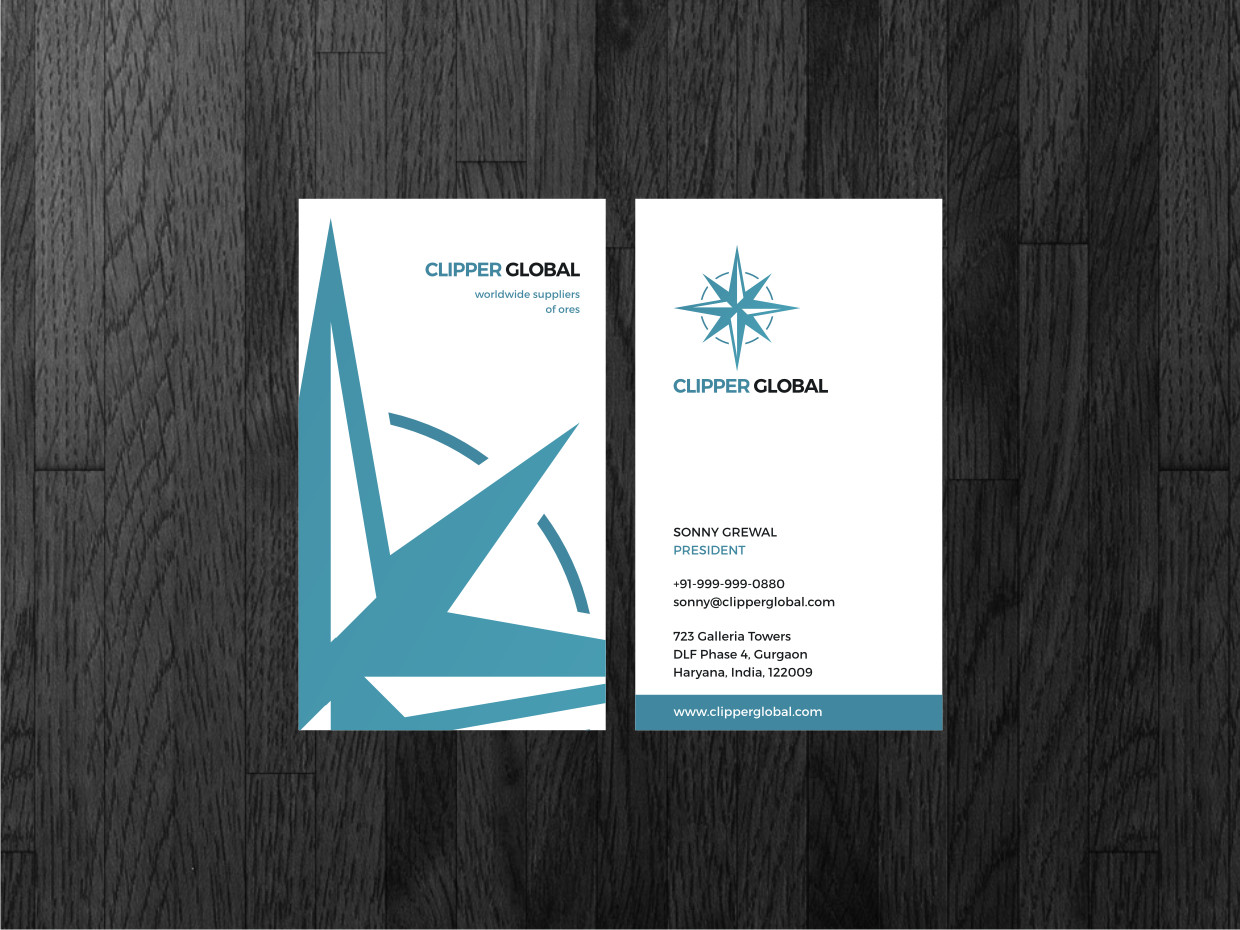 Diseño de Tarjeta de Presentación por Atvento Graphics para Clipper Global | Diseño #13244687
