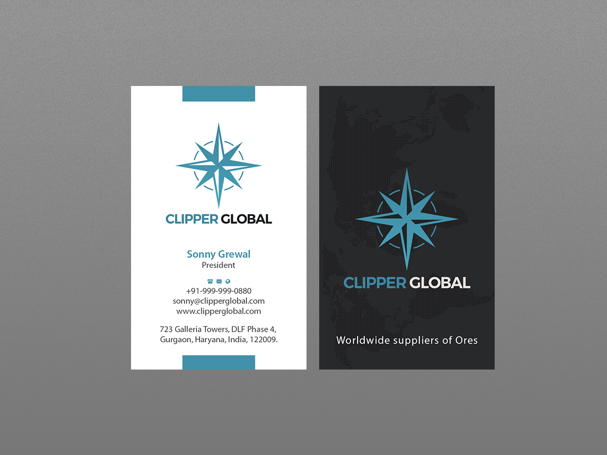 Business Card Design by Creations Box 2015 for Clipper Global | Design #13261413