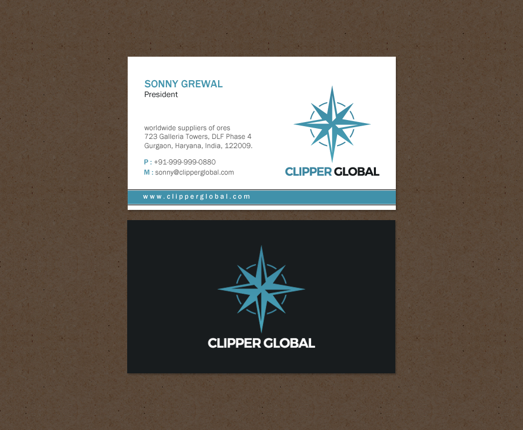 Business Card Design by Brand aid for Clipper Global | Design #13245979