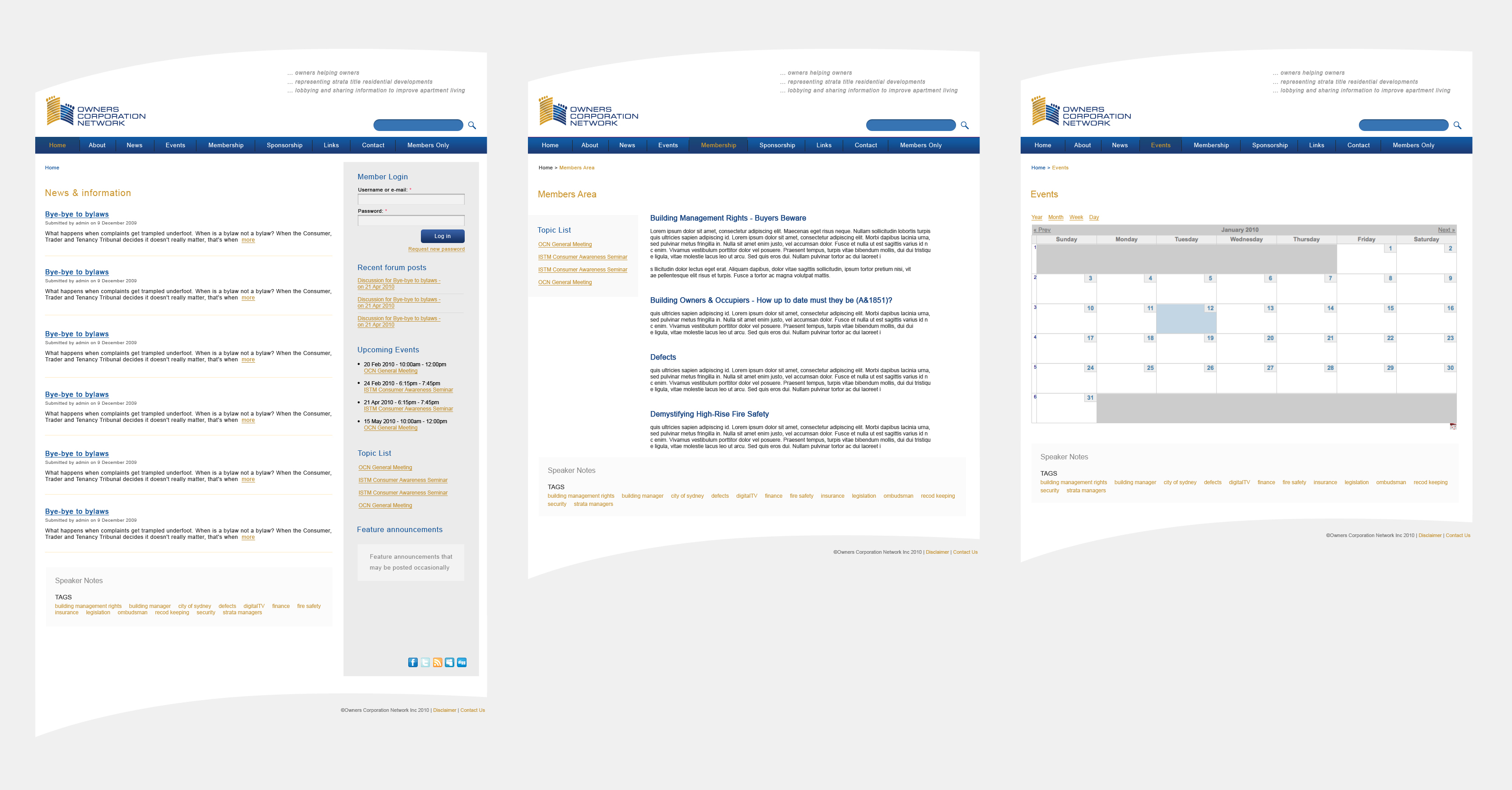 Web-Design von riki für Owners Corporation Network of Australia Inc | Design #35143