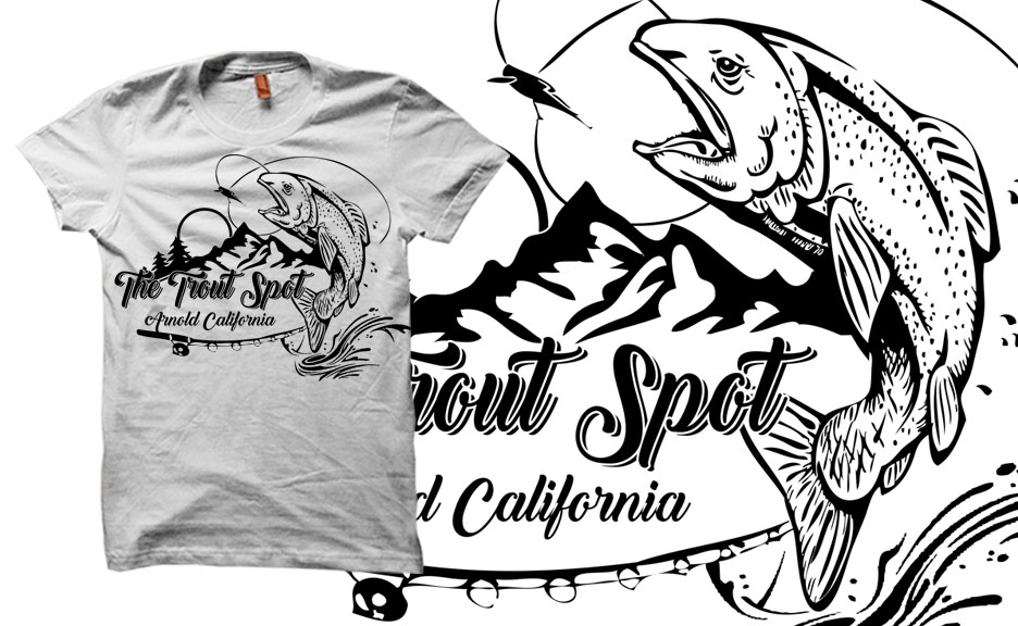 Design de T-shirt par Ambrech pour The Trout Spot | Design #13326060