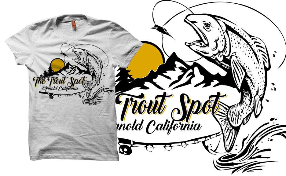 T-shirt Design by Ambrech for The Trout Spot | Design #13327643