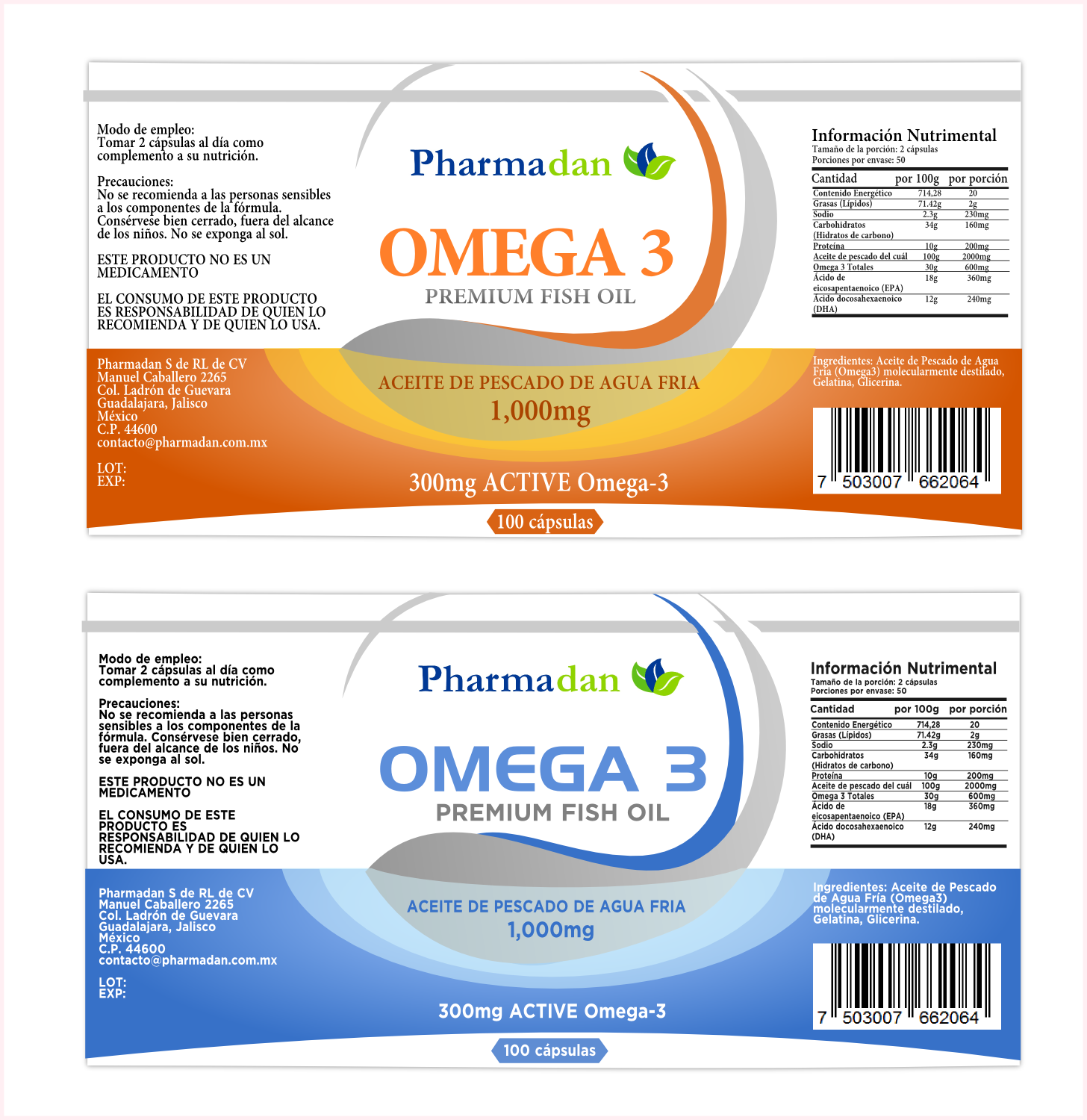 Diseño de Etiqueta por Giovanni para PHARMADAN S DE RL DE CV | Diseño #13300300