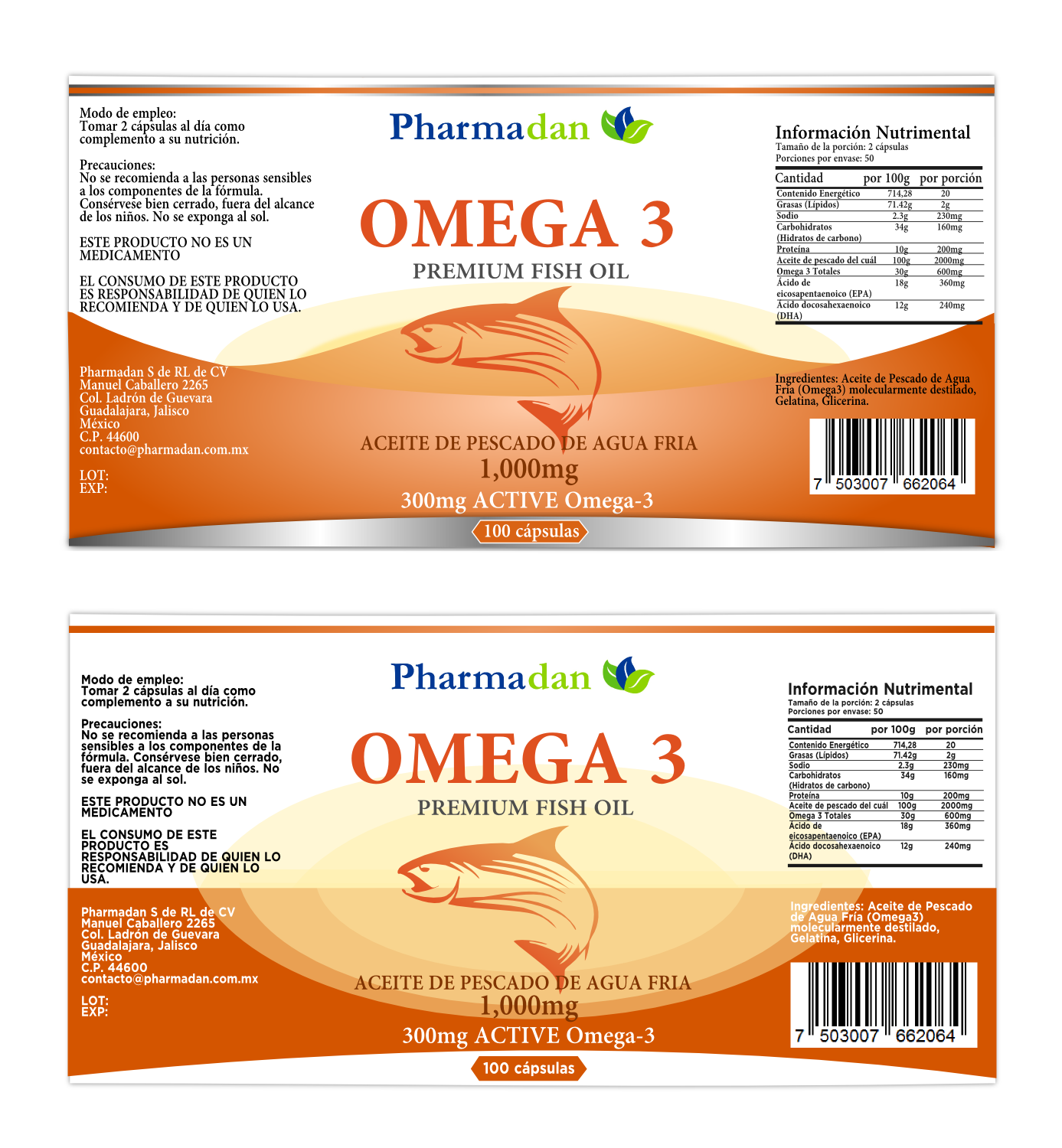 Label Design by Giovanni for PHARMADAN S DE RL DE CV | Design #13335434