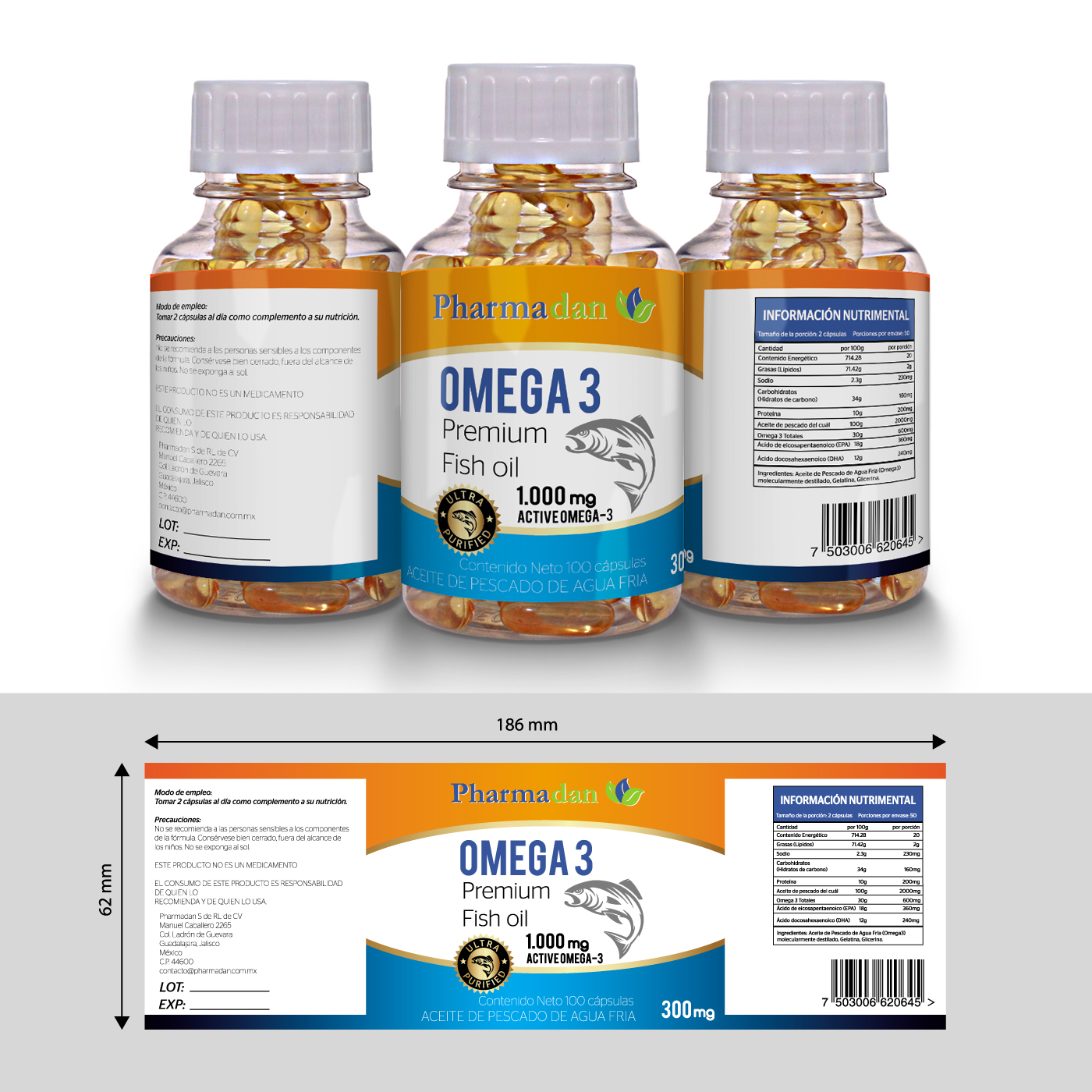 Diseño de Etiqueta por Shark1 para PHARMADAN S DE RL DE CV | Diseño #13351941