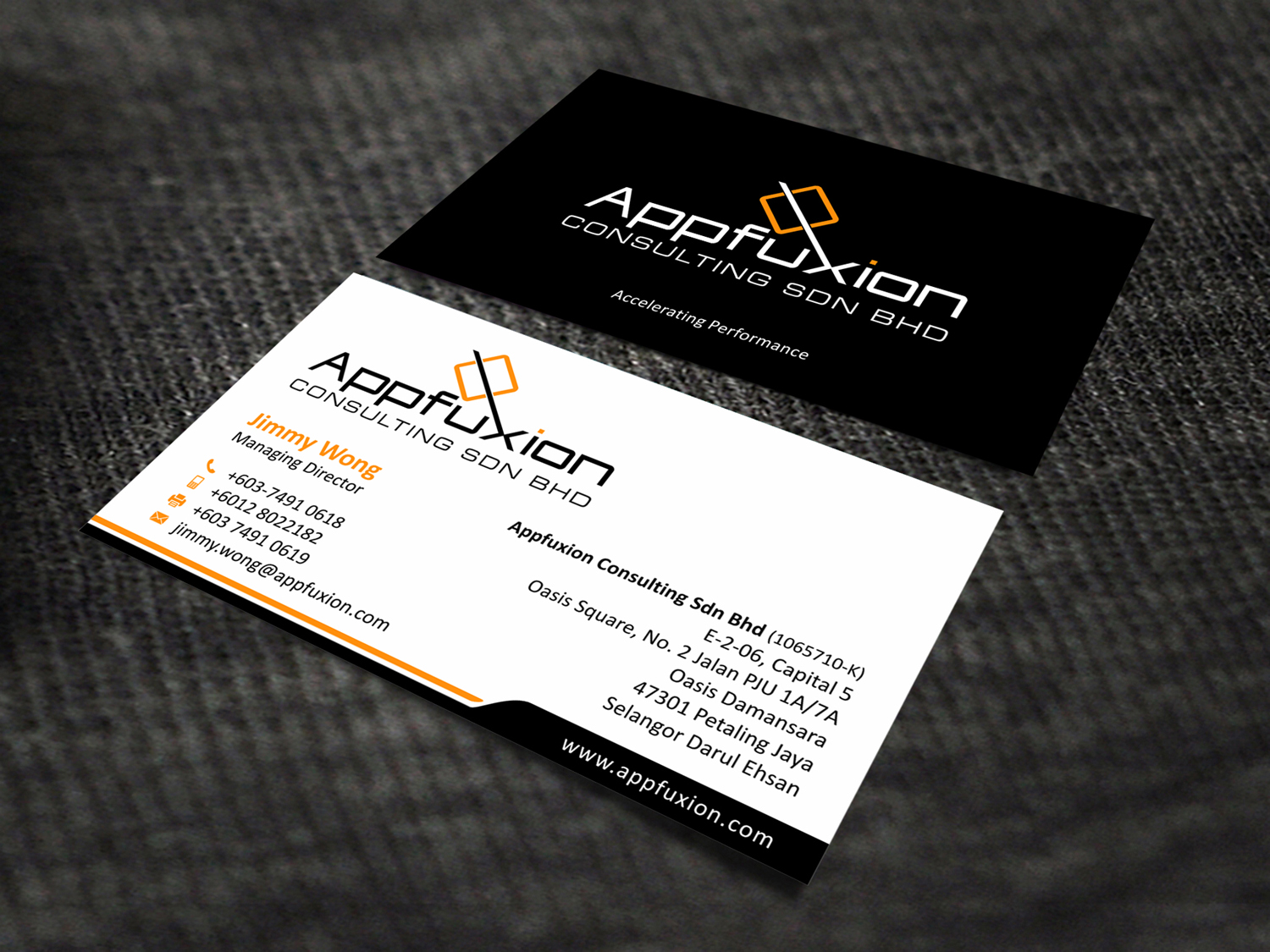 Visitenkarten-Design von SKYdesign für Appfuxion Consulting Sdn Bhd | Design #13350544