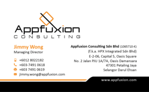 Diseño de Tarjeta de Presentación por SKYdesign para Appfuxion Consulting Sdn Bhd | Diseño: #13372388