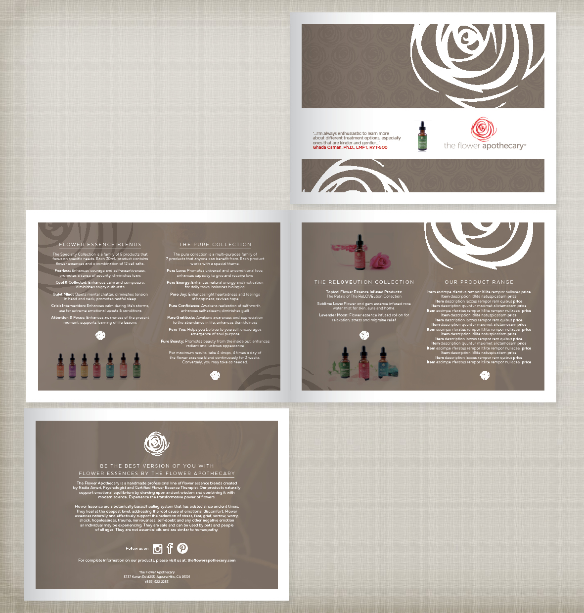 Brochure Design by Linda_J for The Flower Apothecary | Design #13367915
