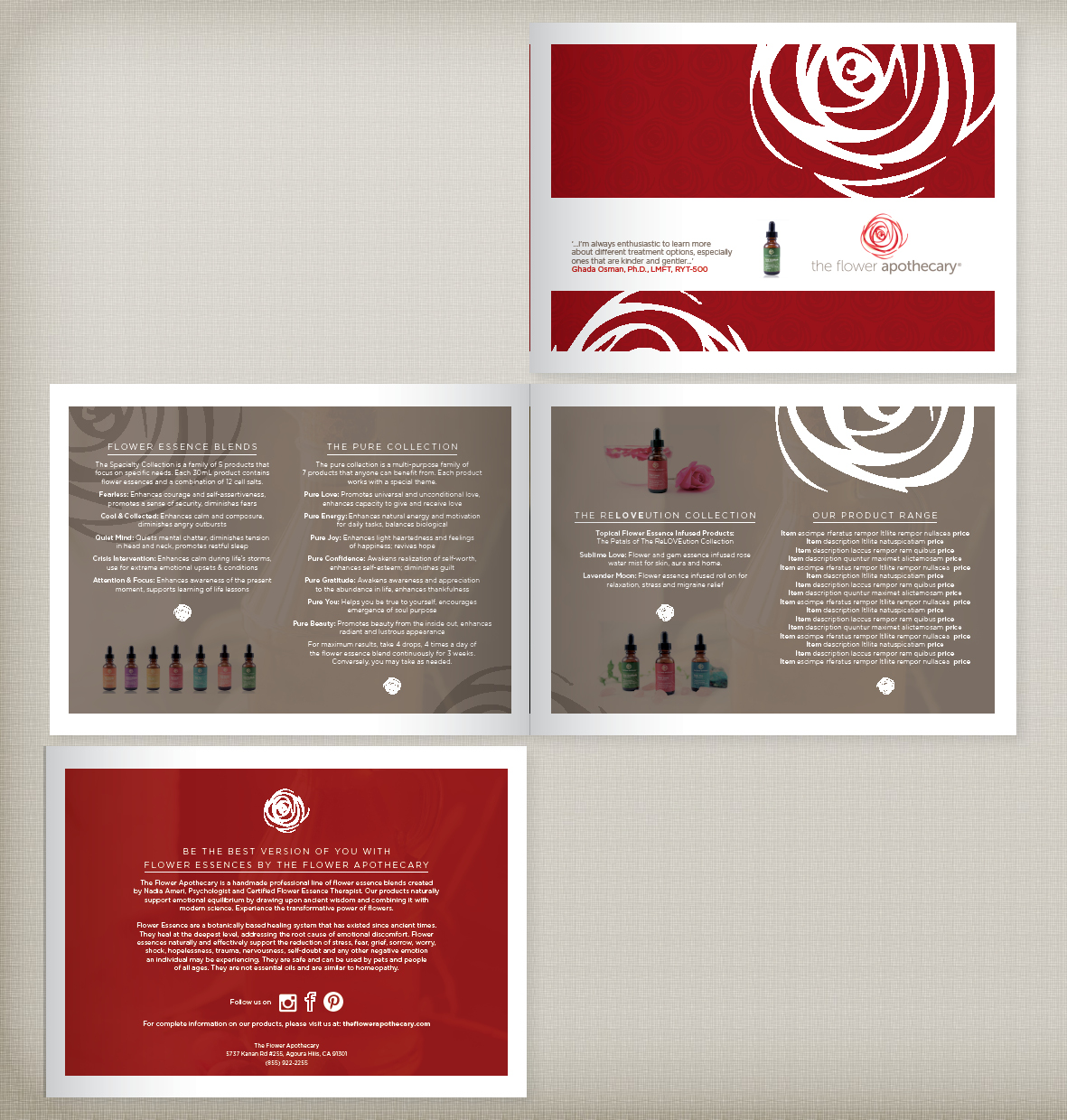 Brochure Design by Linda_J for The Flower Apothecary | Design #13367918